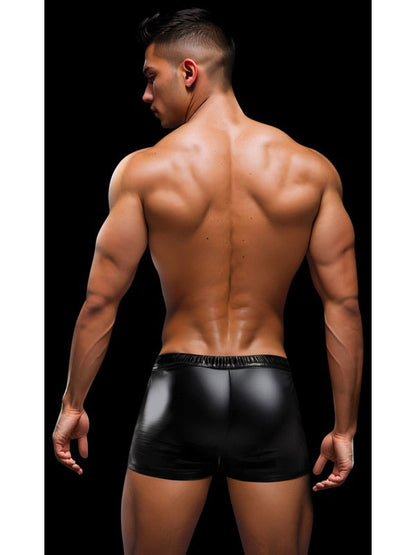 Envy Lace-Up Wetlook Trunks-Black/Red-L/XL Envy