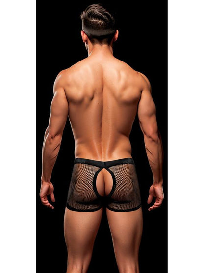 Envy Snap Down Mesh Boxer Brief-Black-L/XL Envy