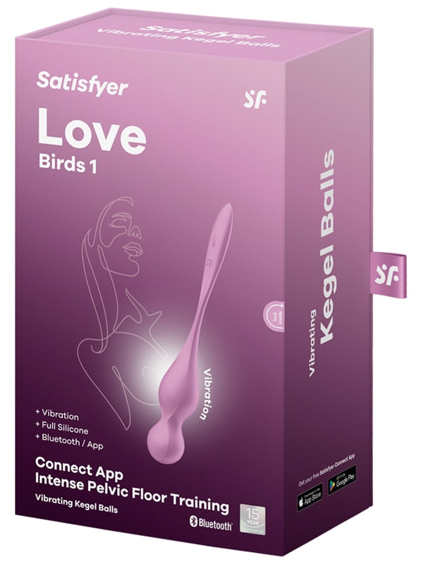 Satisfyer Love Birds 1 - Pink - Pink USB Rechargeable Pelvic Floor Trainer with App Control Satisfyer