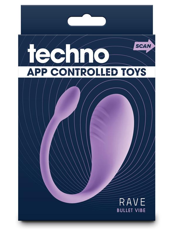 Techno - Rave - Purple - Purple USB Rechargeable Vibrator with App Control NS Novelties