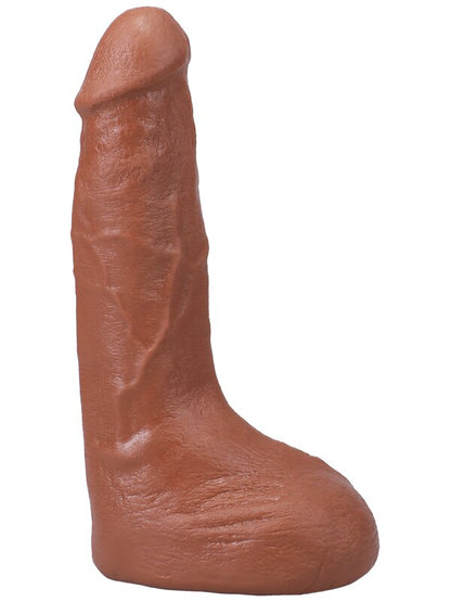 The Realistic Cock - Squirting Cock - With Removable Vac-U-Lock Suction Cup - ULTRASKYN - 9.5 Inch (with balls) Caramel Vac U Lock