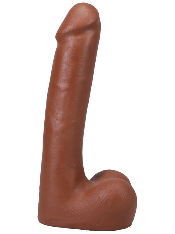 The Realistic Cock - With Removable Vac-U-Lock Suction Cup - ULTRASKYN - 9 Inch (with balls) Caramel Vac U Lock