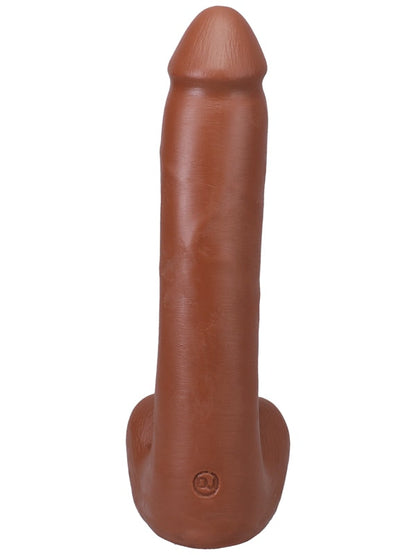 The Realistic Cock - With Removable Vac-U-Lock Suction Cup - ULTRASKYN - 9 Inch (with balls) Caramel Vac U Lock