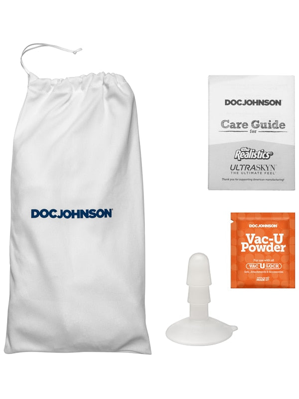 The Realistic Cock - With Removable Vac-U-Lock Suction Cup - ULTRASKYN - 7 Inch Vanilla Vac U Lock