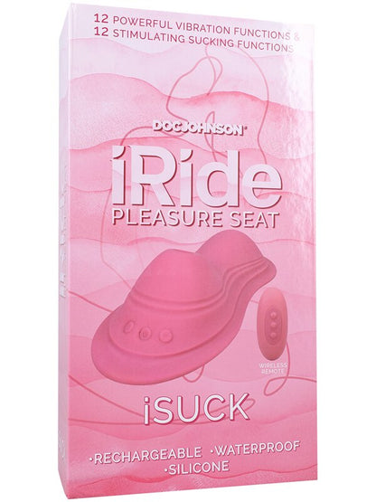iRide Pleasure Seat - Suck - Rechargeable with Wireless Remote Dusty Pink Doc Johnson