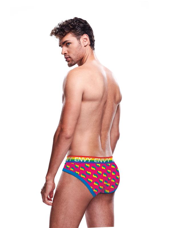 Rainbow Hearts Brief - LXL Envy