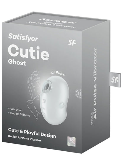 Satisfyer Cutie Ghost - White - White USB Rechargeable Air Pulse Stimulator Satisfyer