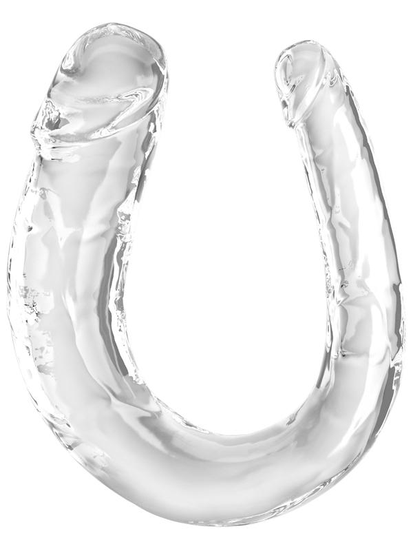 King Cock Clear Medium Double Trouble - Clear Medium Double Penetration Dong Pipedream