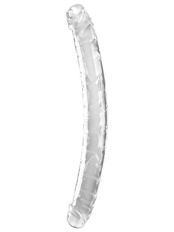 King Cock 18 Inch Double Dildo - Clear 45.7 cm Double Dong Pipedream