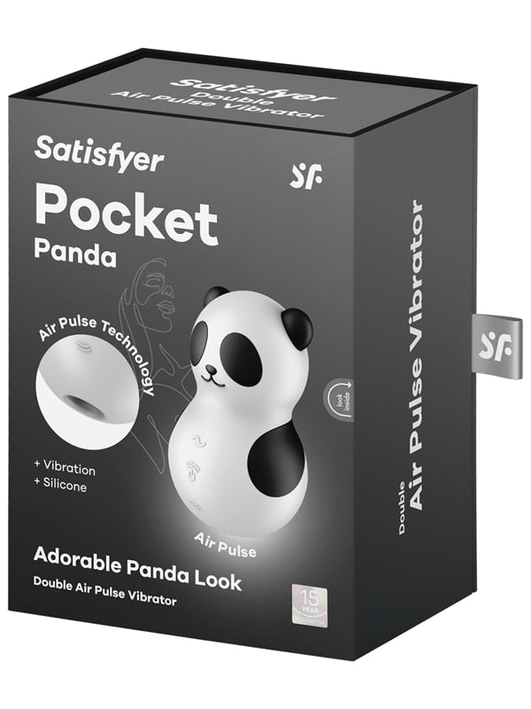 Satisfyer Pocket Panda - Black USB Rechargeable Air Pulse Stimulator Satisfyer