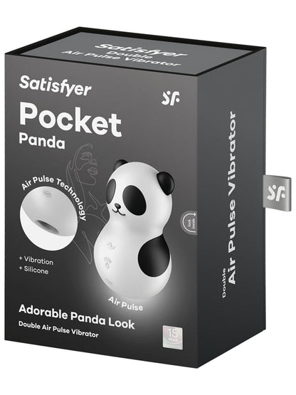 Satisfyer Pocket Panda - Black USB Rechargeable Air Pulse Stimulator Satisfyer