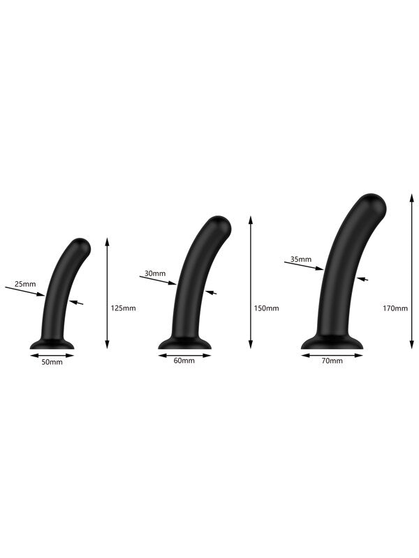 Nexus Dilator Set Silicone Anal Dildos (S M L) Black Nexus