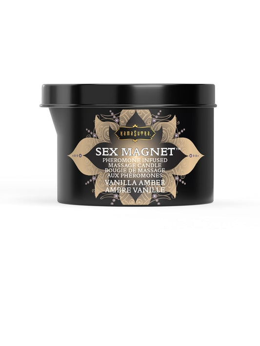 Kama Sutra Sex Magnet MASSAGE Vanilla Amber CANDLE with pour Sprout
