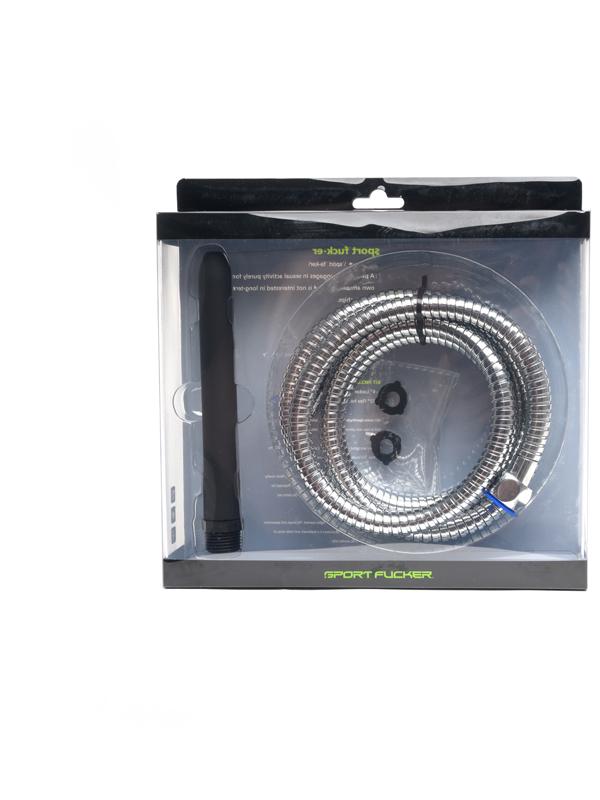 Sport Fucker Hydro Shot Travel Kit - Black 15 cm Clearning Nozzle with 1.8m Flex Hose Connection Sport Fucker