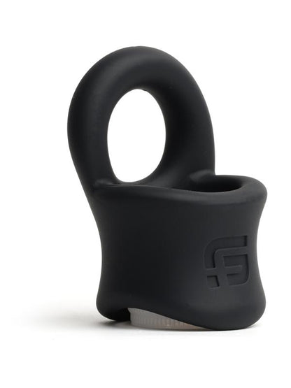 Sport Fucker Baller Ring - Black Liquid Silicone Cock Ring with Ball Stretcher Sport Fucker