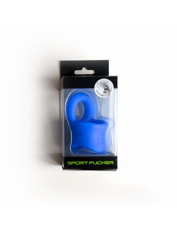 Sport Fucker Baller Ring - Blue Liquid Silicone Cock Ring with Ball Stretcher Sport Fucker