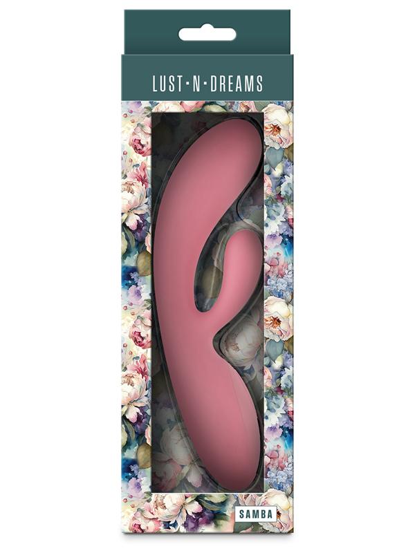 Lust-n-Dreams - Samba - Coral - Pink 19.4 cm USB Rechargeable Rabbit Vibrator NS Novelties