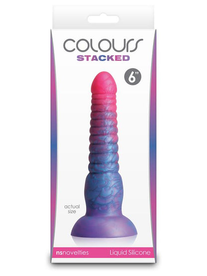 Colours Stacked - 6'' Dildo - Pink/Blue - Pink/Blue 16 cm Fantasy Dildo NS Novelties