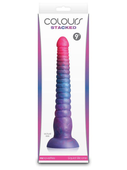 Colours Stacked - 9'' Dildo - Pink/Blue - Pink/Blue 23 cm Fantasy Dildo NS Novelties