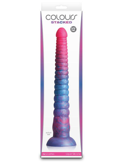 Colours Stacked - 12'' Dildo - Pink/Blue - Pink/Blue 30.6 cm Fantasy Dildo NS Novelties