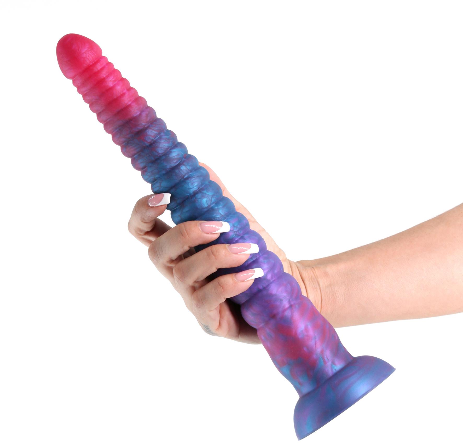 Colours Stacked - 12'' Dildo - Pink/Blue - Pink/Blue 30.6 cm Fantasy Dildo NS Novelties