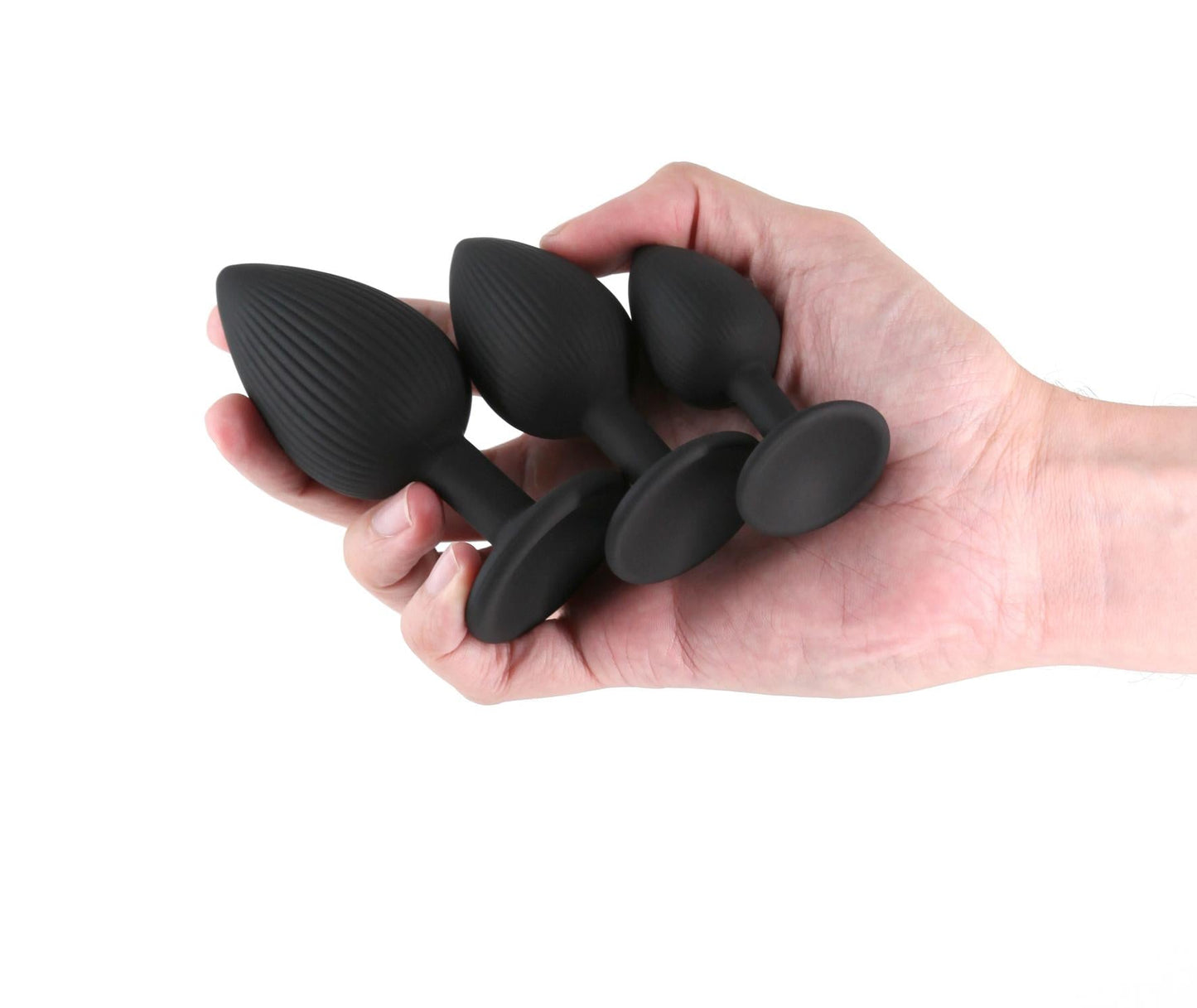 Renegade Triple Ace Kit - Black - Black Butt Plugs - Set of 3 Sizes NS Novelties