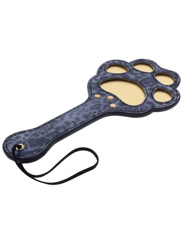 Sex & Mischief Cougar Paw Paddle - Navy Blue/Gold Spanking Paddle Sportsheets