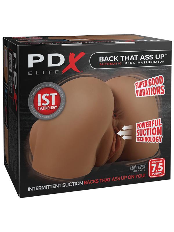 PDX Elite Back That Ass Up - Brown - Brown USB Rechargeable Auto Mega Masturbator Pipedream