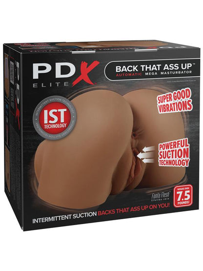 PDX Elite Back That Ass Up - Brown - Brown USB Rechargeable Auto Mega Masturbator Pipedream