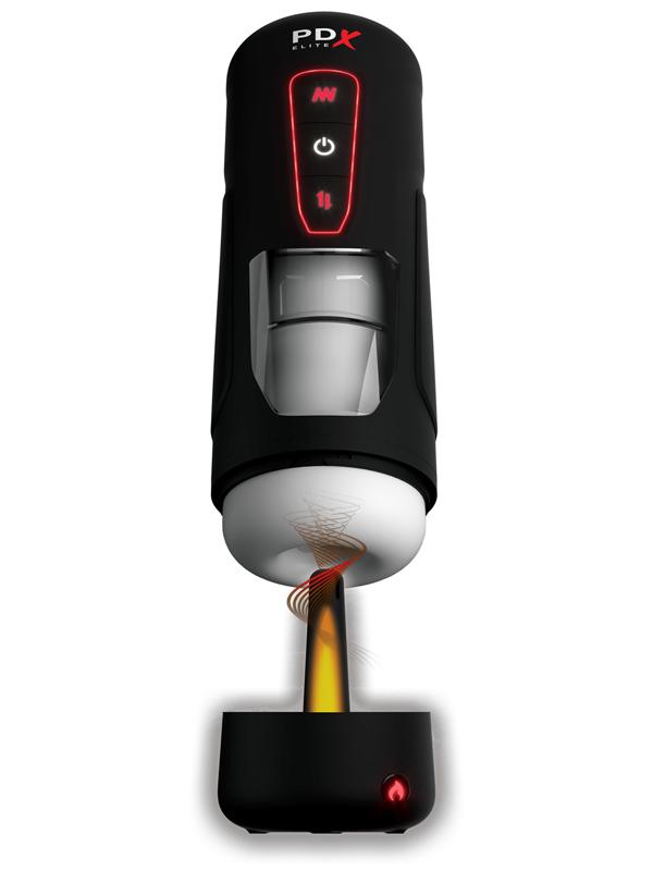 PDX Elite Milk Me Hotter - USB Rechargeable Thrusting Heating & Vibrating Auto Stroker Pipedream