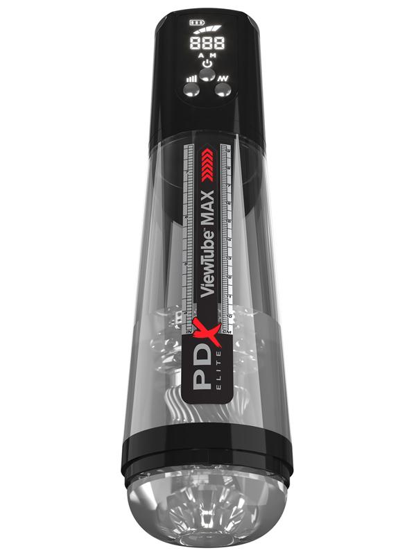 PDX Elite ViewTube MAX View - Clear USB Rechargeable Suction Auto Stroker Pipedream