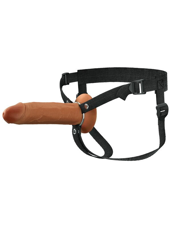 FX Elite 8'' Silicone Hollow Strap-On - Tan - Tan 20 cm Hollow Strap-On Pipedream