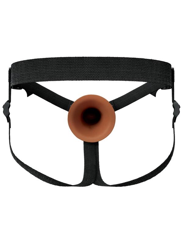 FX Elite 8'' Silicone Hollow Strap-On - Tan - Tan 20 cm Hollow Strap-On Pipedream