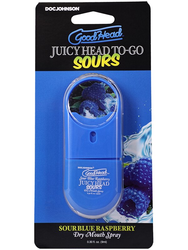 GoodHead - Juicy Head Dry Mouth Spray To-Go - Sour Blue Raspberry - .30 fl. oz. Doc Johnson