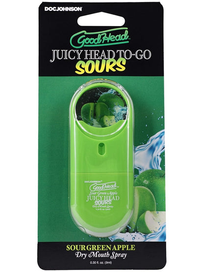 GoodHead - Juicy Head Dry Mouth Spray To-Go - Sour Green Apple - .30 fl. oz. Doc Johnson