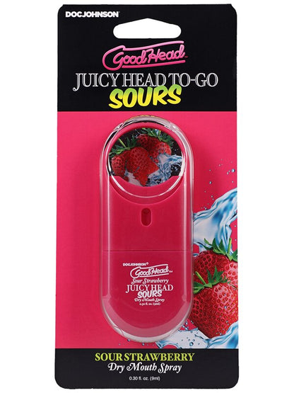 GoodHead - Juicy Head Dry Mouth Spray To-Go - Sour Strawberry - .30 fl. oz. Doc Johnson