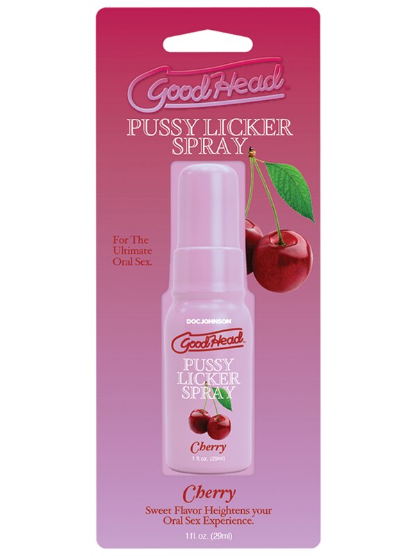 GoodHead Pussy Licker Spray - Cherry - Cherry Flavoured Spray - 29 ml Bottle Doc Johnson