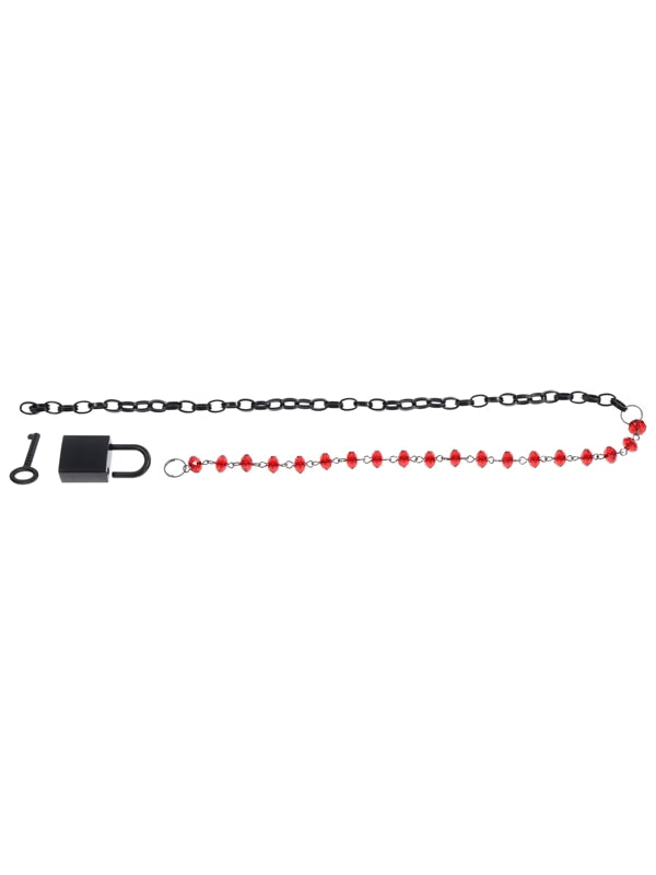 S&M Exs & Ohs Crystal Day Collar - Red/Black Collar Jewellery Sportsheets