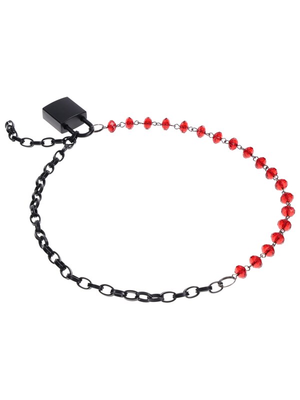 S&M Exs & Ohs Crystal Day Collar - Red/Black Collar Jewellery Sportsheets