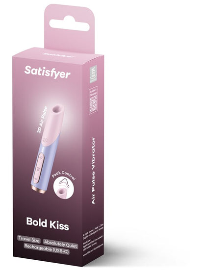 Satisfyer Bold Kiss - Purple USB Rechargeable Air Pulse Stimulator Club X Australia