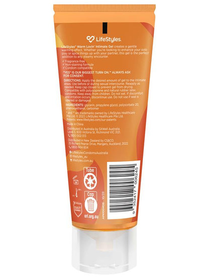 LifeStyles Warm Lovin Gel 80ml LifeStyles