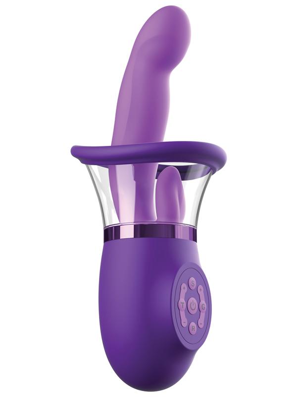 Fantasy For Her Ultimate Pleasure Pro Plus - Purple USB Rechargeable Sucking Licking & Flicking Vibrator Pipedream