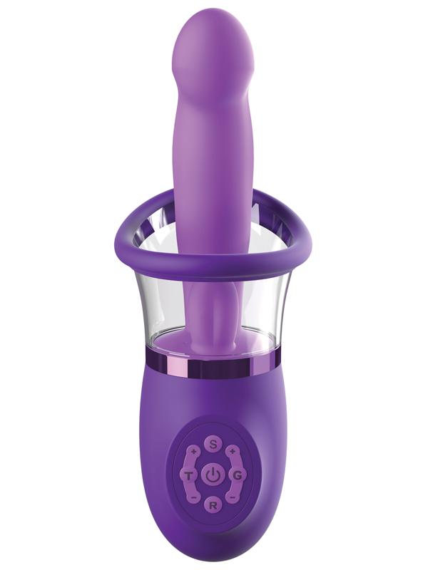 Fantasy For Her Ultimate Pleasure Pro Plus - Purple USB Rechargeable Sucking Licking & Flicking Vibrator Pipedream