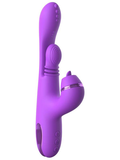 Fantasy For Her IntiMotion Pulse Pro - Purple 24 cm USB Rechargeable Swirling & Flicking Rabbit Vibrator Pipedream