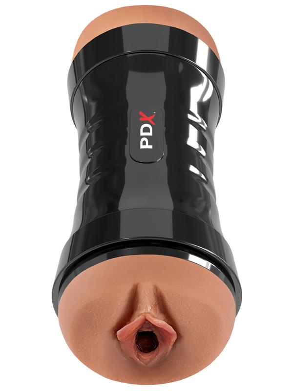 PDX Wet Pussies Super Flip-A-Pussy Over - Brown - Brown Dual Ended Stroker (Vagina & Ass) Pipedream