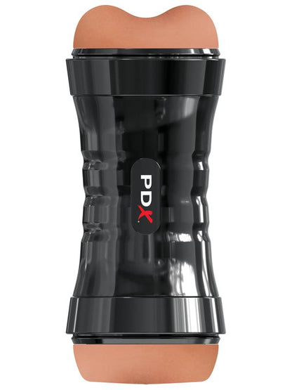 PDX Wet Pussies Super Flip-A-Pussy Over - Brown - Brown Dual Ended Stroker (Vagina & Ass) Pipedream