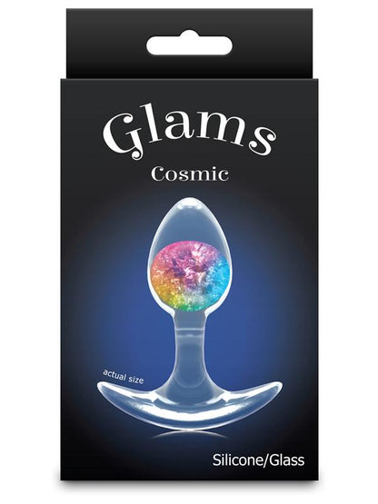 Glams Cosmic - Small - Rainbow - Clear/Rainbow 8.1 cm Small Butt Plug NS Novelties