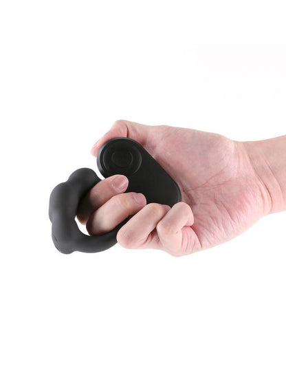 Renegade Rocket Ring - Black - Black USB Rechargeable Vibrating Cock Ring with Wireless Remote NS Novelties
