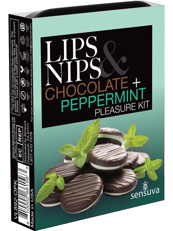 LIPS & NIPS Chocolate + Peppermint Pleasure Kit Sensuva