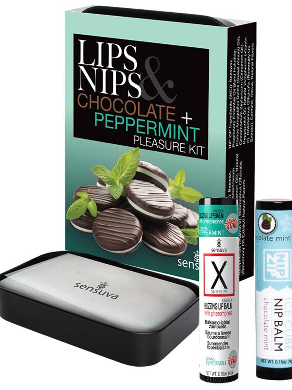 LIPS & NIPS Chocolate + Peppermint Pleasure Kit Sensuva
